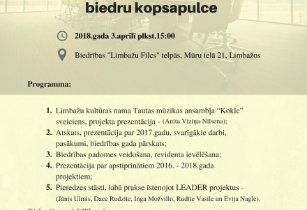 Biedrības Vidzemes lauku partnerība “Brasla” biedru kopsapulce