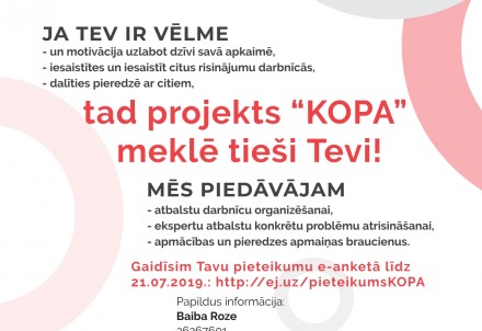 Projekts “KOPA” meklē esošos un topošos kopienu līderus Raiskuma pagastā