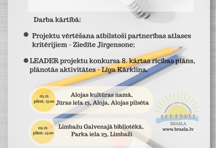 Informatīvs seminārs "LEADER projektu iespējas potenciāliem projektu iesniedzējiem'