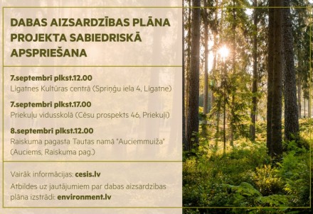 Dabas aizsardzības plāna projekta sabiedriskā apspriešana