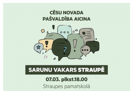 Sarunu vakars ar pašvaldības vadību Straupē