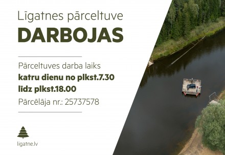 Līgatnes pārceltuve atsākusi kursēt