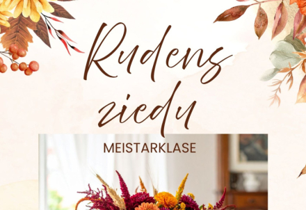 Rudens ziedu meistarklase