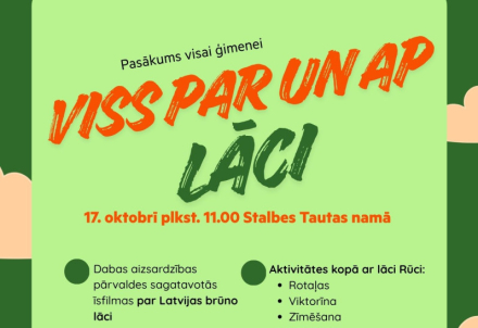 Pasākums visai ģimenei "Viss par un ap lāci"
